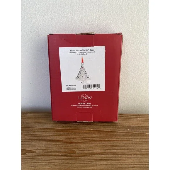Lenox Silver Gems Multi Tree Christmas Ornament With Box Christmas Tree Keepsake - Picture 5 of 5